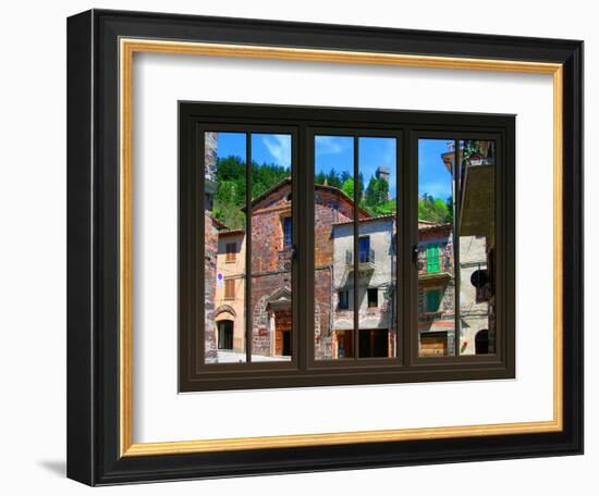 View from the Window at Radicofani, Tuscany-Anna Siena-Framed Giclee Print