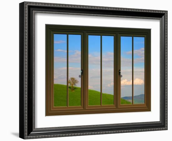 View from the Window at San Gimignano, Tuscany-Anna Siena-Framed Giclee Print