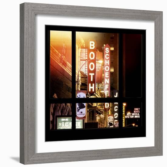 View from the Window - Broadway Theaters-Philippe Hugonnard-Framed Photographic Print