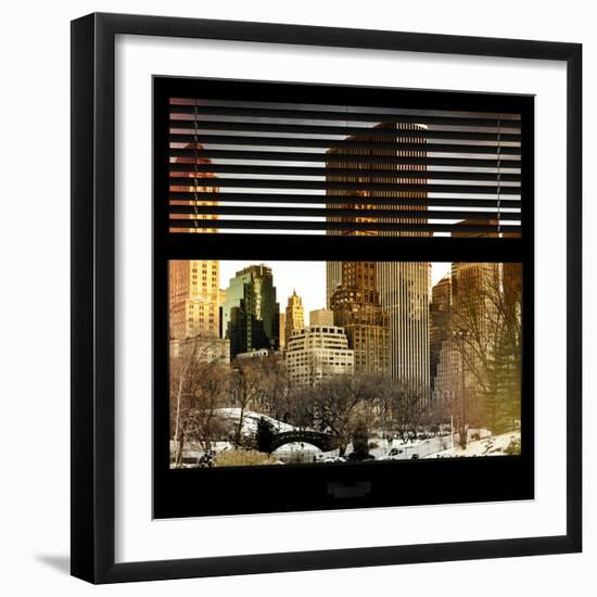 View from the Window - Central Park in Winter-Philippe Hugonnard-Framed Photographic Print