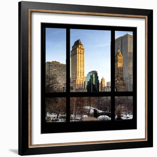View from the Window - Central Park in Winter-Philippe Hugonnard-Framed Photographic Print