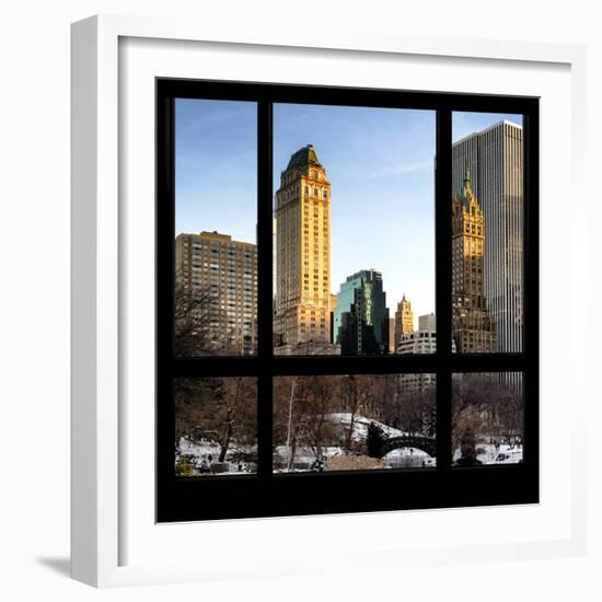 View from the Window - Central Park in Winter-Philippe Hugonnard-Framed Photographic Print