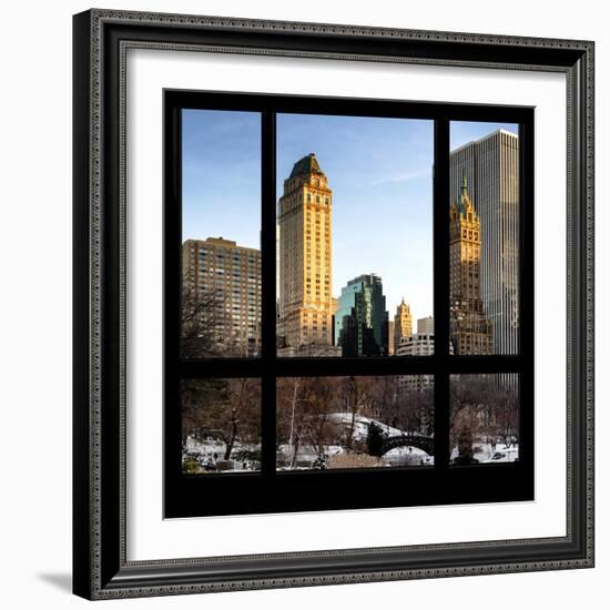 View from the Window - Central Park in Winter-Philippe Hugonnard-Framed Photographic Print