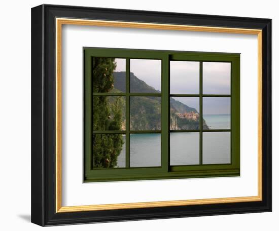 View from the Window Corniglia at Cinque Terre-Anna Siena-Framed Giclee Print