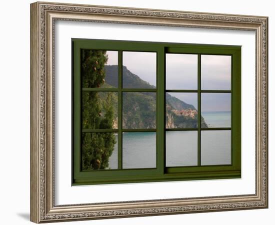 View from the Window Corniglia at Cinque Terre-Anna Siena-Framed Giclee Print