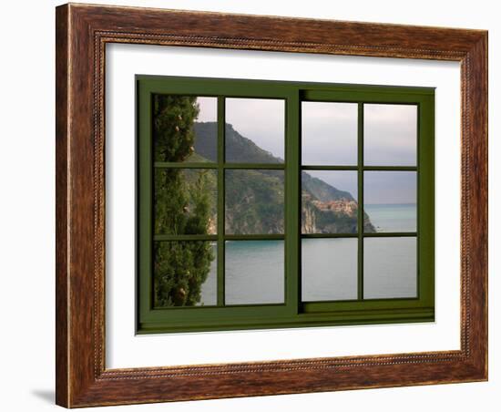 View from the Window Corniglia at Cinque Terre-Anna Siena-Framed Giclee Print