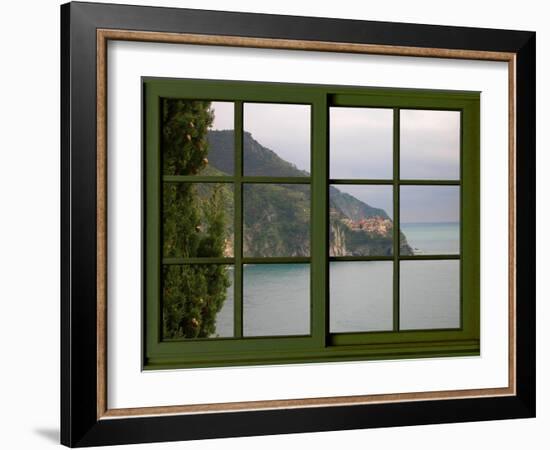 View from the Window Corniglia at Cinque Terre-Anna Siena-Framed Giclee Print