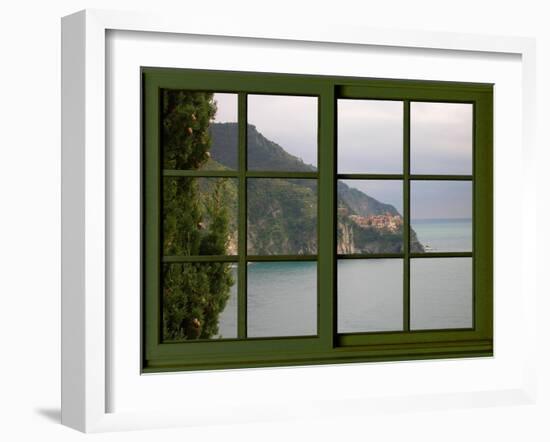 View from the Window Corniglia at Cinque Terre-Anna Siena-Framed Giclee Print