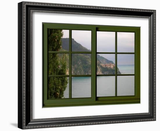 View from the Window Corniglia at Cinque Terre-Anna Siena-Framed Giclee Print