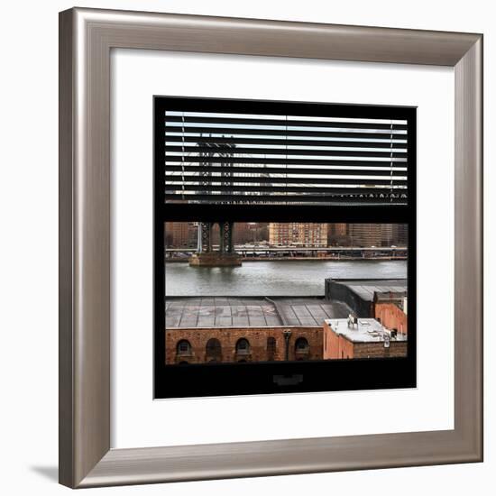 View from the Window - Empire State Building and Manhattan Bridge-Philippe Hugonnard-Framed Photographic Print