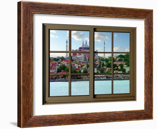 View from the Window Hagia Sophia at Istanbul-Anna Siena-Framed Giclee Print