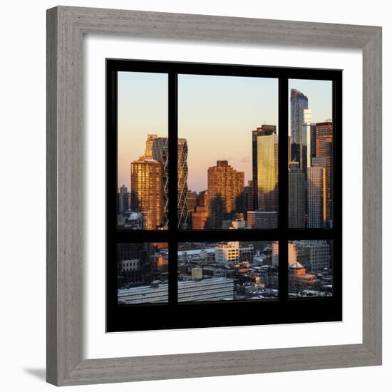 View from the Window - Hell's Kitchen at Sunset - Manhattan-Philippe Hugonnard-Framed Photographic Print