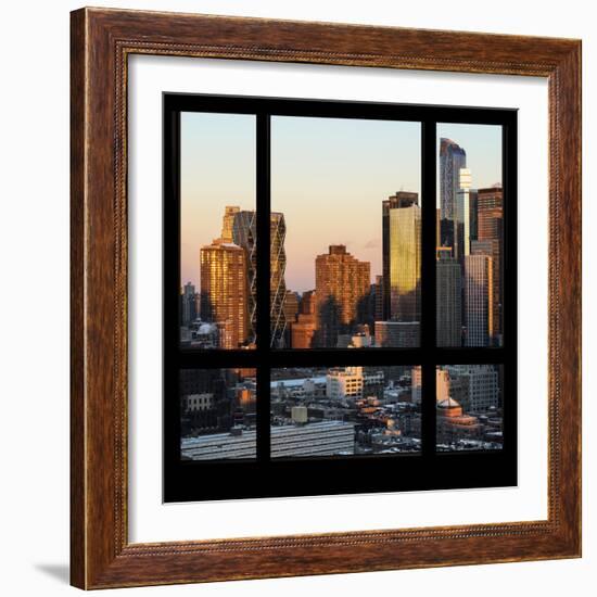 View from the Window - Hell's Kitchen at Sunset - Manhattan-Philippe Hugonnard-Framed Photographic Print