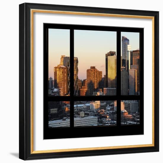 View from the Window - Hell's Kitchen at Sunset - Manhattan-Philippe Hugonnard-Framed Photographic Print