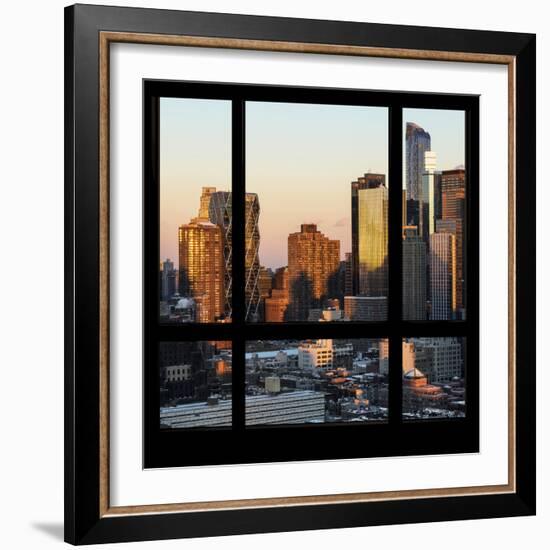 View from the Window - Hell's Kitchen at Sunset - Manhattan-Philippe Hugonnard-Framed Premium Photographic Print