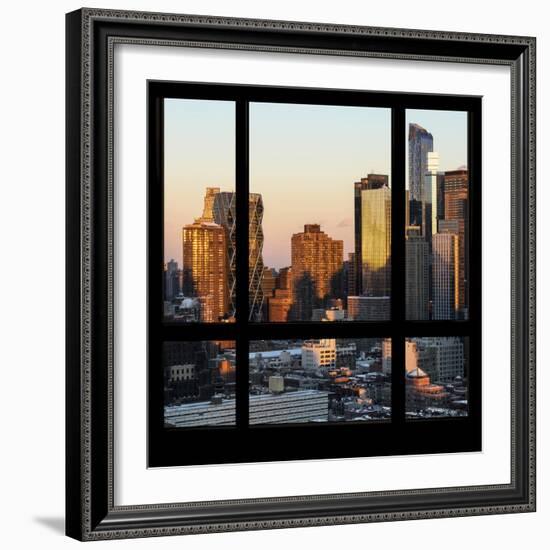 View from the Window - Hell's Kitchen at Sunset - Manhattan-Philippe Hugonnard-Framed Premium Photographic Print