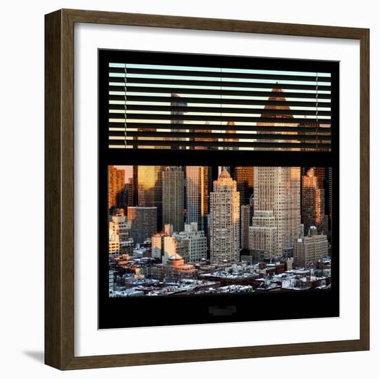 View from the Window - Hell's Kitchen at Sunset - Manhattan-Philippe Hugonnard-Framed Photographic Print