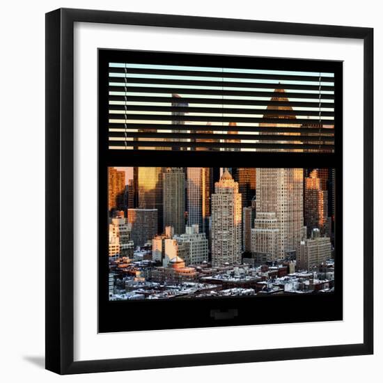 View from the Window - Hell's Kitchen at Sunset - Manhattan-Philippe Hugonnard-Framed Photographic Print