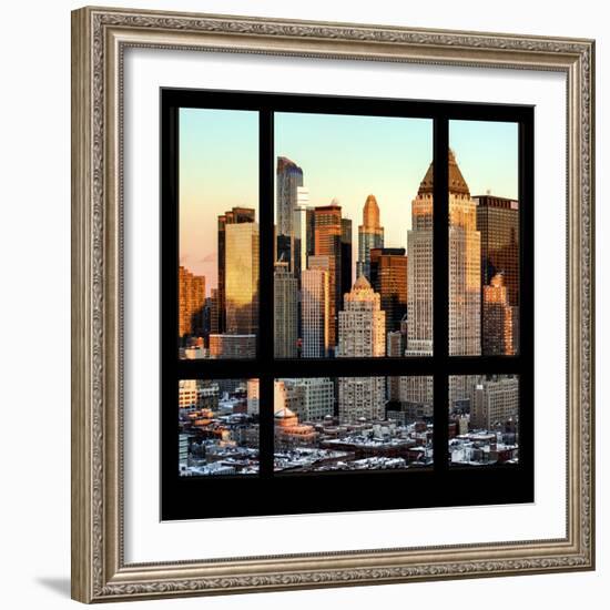 View from the Window - Hell's Kitchen at Sunset - Manhattan-Philippe Hugonnard-Framed Photographic Print