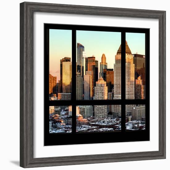 View from the Window - Hell's Kitchen at Sunset - Manhattan-Philippe Hugonnard-Framed Photographic Print