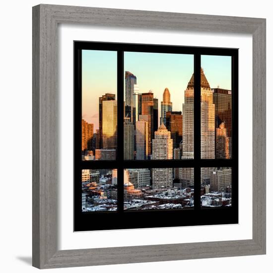 View from the Window - Hell's Kitchen at Sunset - Manhattan-Philippe Hugonnard-Framed Photographic Print