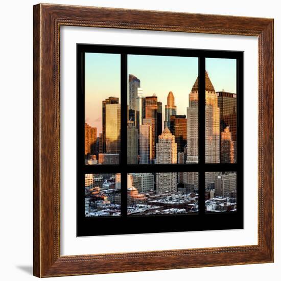 View from the Window - Hell's Kitchen at Sunset - Manhattan-Philippe Hugonnard-Framed Photographic Print