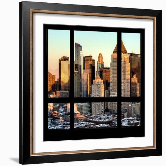 View from the Window - Hell's Kitchen at Sunset - Manhattan-Philippe Hugonnard-Framed Photographic Print