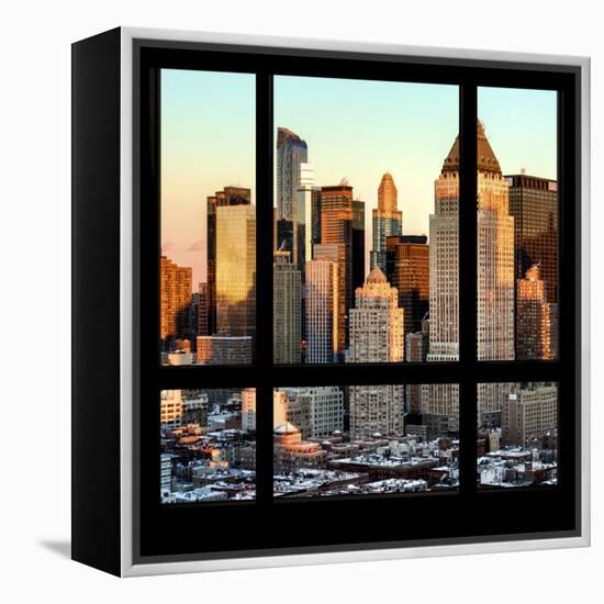 View from the Window - Hell's Kitchen at Sunset - Manhattan-Philippe Hugonnard-Framed Premier Image Canvas
