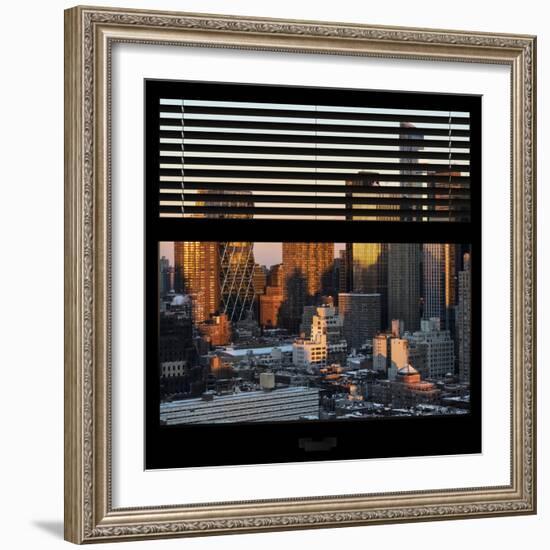 View from the Window - Hell's Kitchen at Sunset - Manhattan-Philippe Hugonnard-Framed Photographic Print