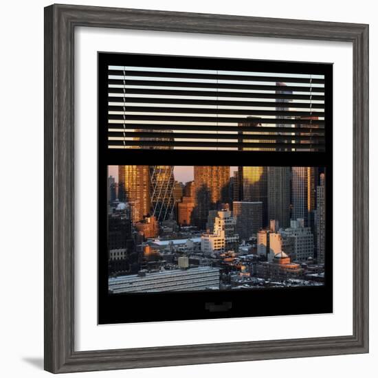 View from the Window - Hell's Kitchen at Sunset - Manhattan-Philippe Hugonnard-Framed Photographic Print