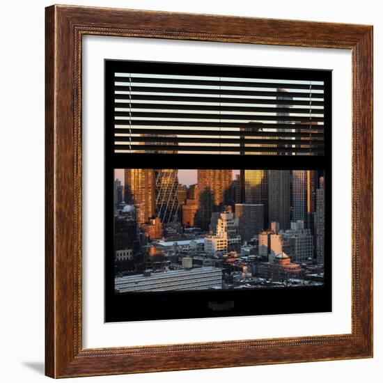 View from the Window - Hell's Kitchen at Sunset - Manhattan-Philippe Hugonnard-Framed Photographic Print