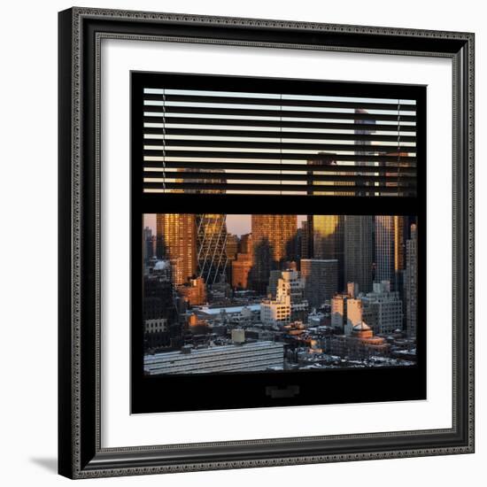 View from the Window - Hell's Kitchen at Sunset - Manhattan-Philippe Hugonnard-Framed Photographic Print