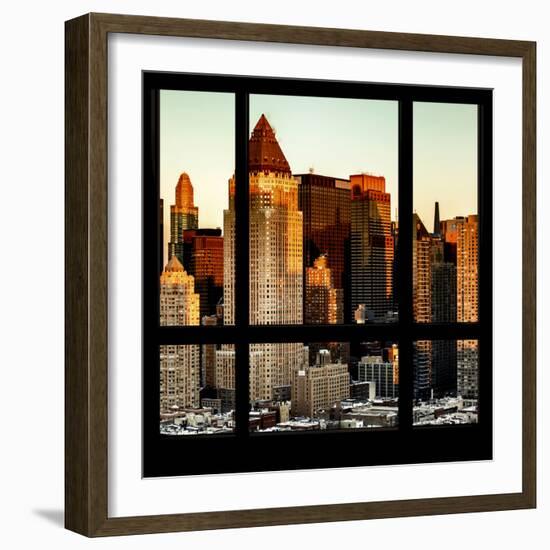 View from the Window - Hell's Kitchen at Sunset - Manhattan-Philippe Hugonnard-Framed Photographic Print