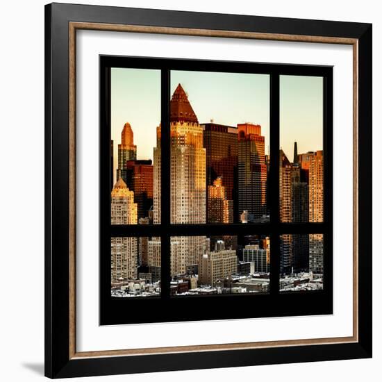 View from the Window - Hell's Kitchen at Sunset - Manhattan-Philippe Hugonnard-Framed Photographic Print