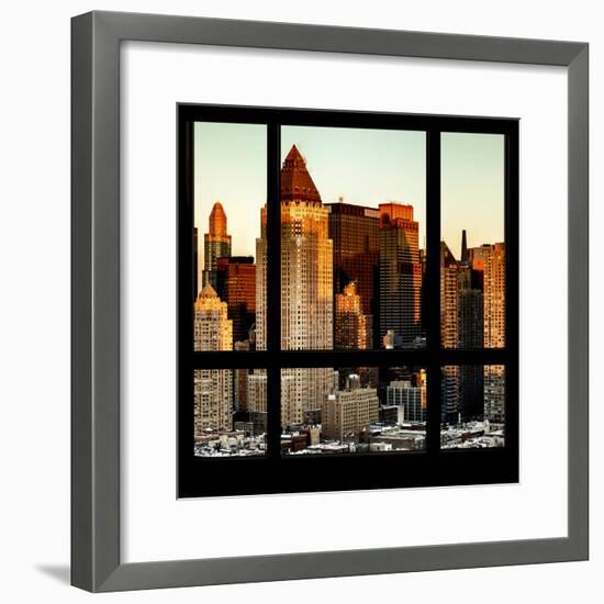 View from the Window - Hell's Kitchen at Sunset - Manhattan-Philippe Hugonnard-Framed Photographic Print