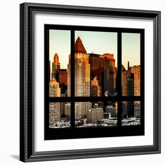 View from the Window - Hell's Kitchen at Sunset - Manhattan-Philippe Hugonnard-Framed Photographic Print