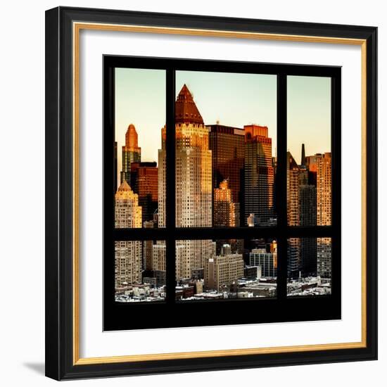 View from the Window - Hell's Kitchen at Sunset - Manhattan-Philippe Hugonnard-Framed Photographic Print