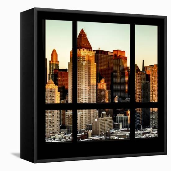 View from the Window - Hell's Kitchen at Sunset - Manhattan-Philippe Hugonnard-Framed Premier Image Canvas