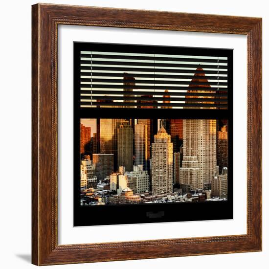 View from the Window - Hell's Kitchen at Sunset - Manhattan-Philippe Hugonnard-Framed Premium Photographic Print