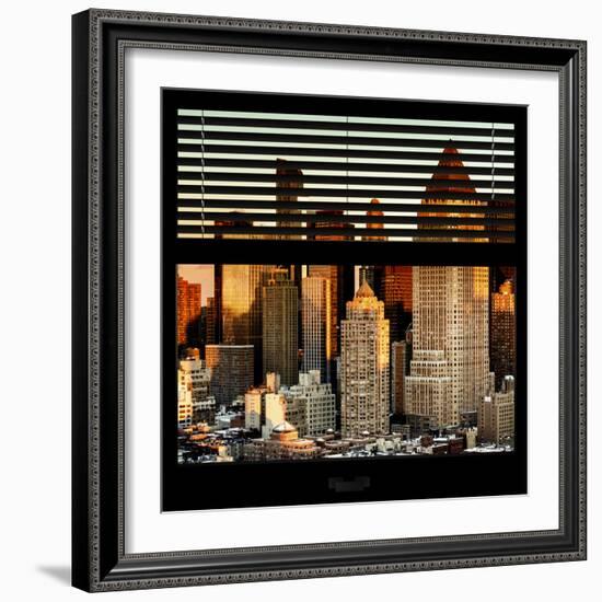 View from the Window - Hell's Kitchen at Sunset - Manhattan-Philippe Hugonnard-Framed Premium Photographic Print