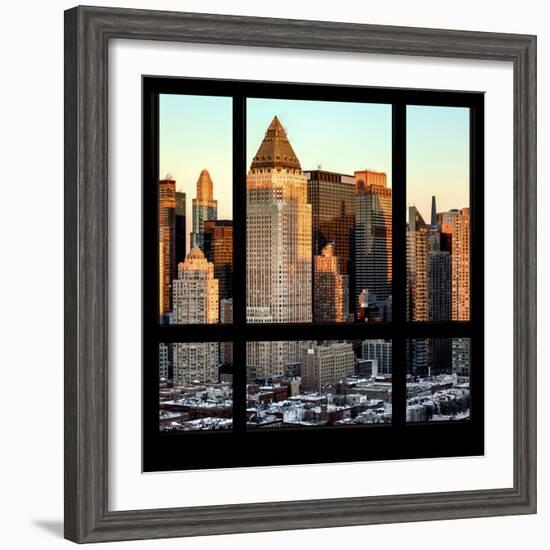 View from the Window - Hell's Kitchen at Sunset - Manhattan-Philippe Hugonnard-Framed Photographic Print