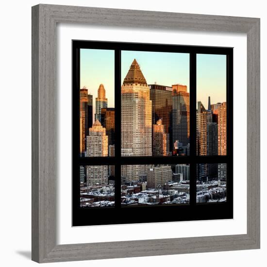 View from the Window - Hell's Kitchen at Sunset - Manhattan-Philippe Hugonnard-Framed Photographic Print