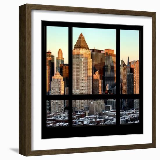 View from the Window - Hell's Kitchen at Sunset - Manhattan-Philippe Hugonnard-Framed Photographic Print