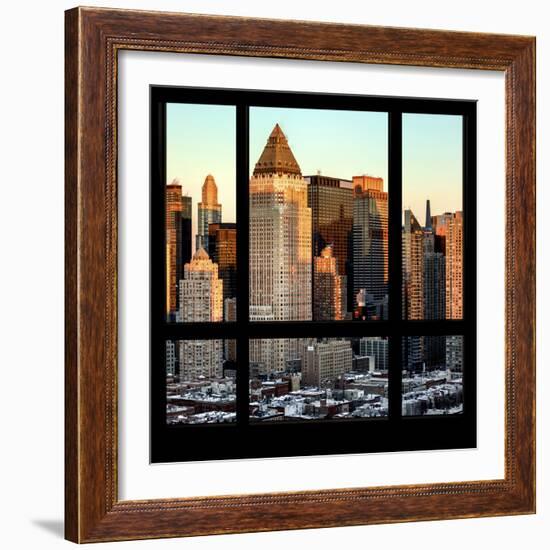 View from the Window - Hell's Kitchen at Sunset - Manhattan-Philippe Hugonnard-Framed Photographic Print