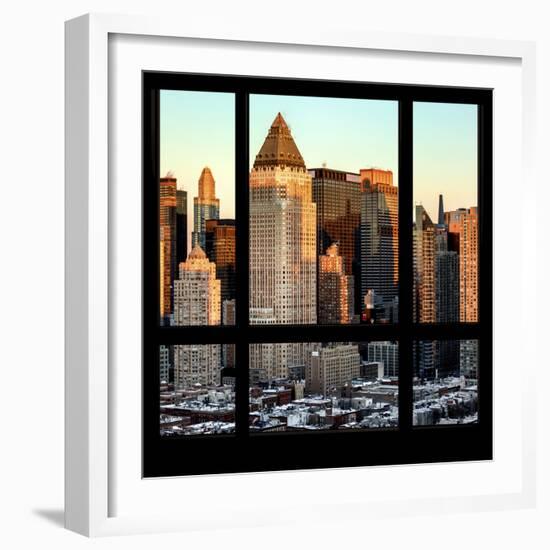 View from the Window - Hell's Kitchen at Sunset - Manhattan-Philippe Hugonnard-Framed Photographic Print