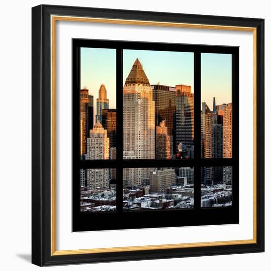 View from the Window - Hell's Kitchen at Sunset - Manhattan-Philippe Hugonnard-Framed Photographic Print