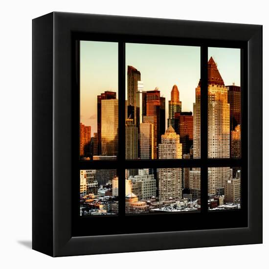 View from the Window - Hell's Kitchen at Sunset - Manhattan-Philippe Hugonnard-Framed Premier Image Canvas