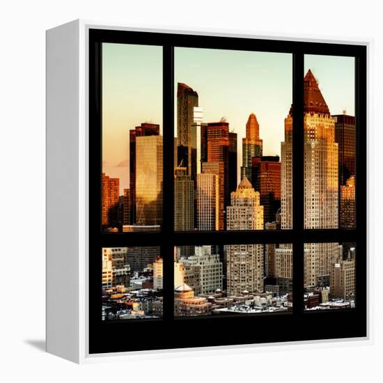 View from the Window - Hell's Kitchen at Sunset - Manhattan-Philippe Hugonnard-Framed Premier Image Canvas