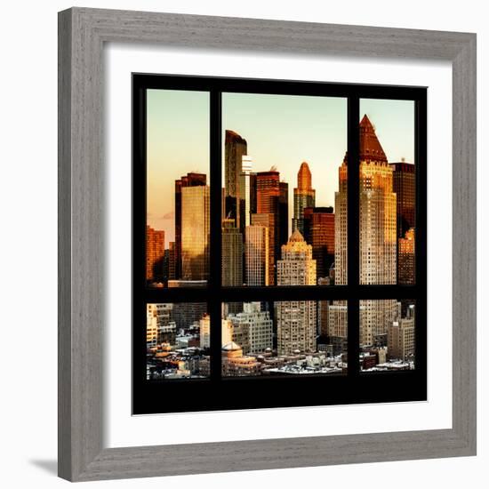 View from the Window - Hell's Kitchen at Sunset - Manhattan-Philippe Hugonnard-Framed Photographic Print