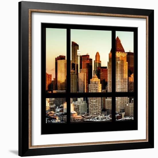 View from the Window - Hell's Kitchen at Sunset - Manhattan-Philippe Hugonnard-Framed Photographic Print